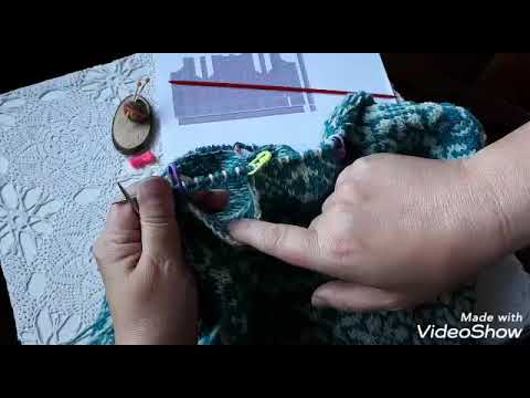 Видео: Жилет в технике разрезного жаккарда. Часть2. Определение начала закрытия пройм. Стики проймы.