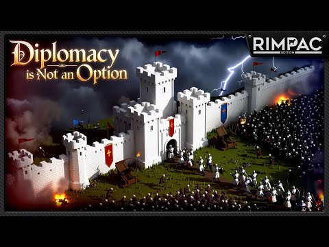 Видео: Diplomacy is Not an Option — Шикарная RTS с осадами замков! Пора играть!