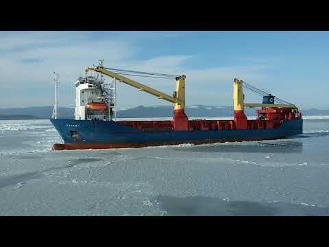 Видео: Паромная переправа Ванино-Холмск 19.01.2020