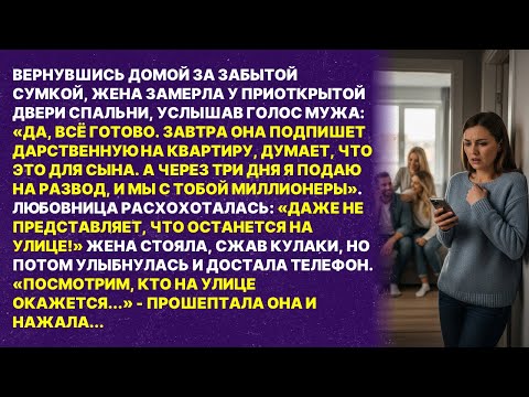 Видео: Вернулась за сумкой и услышала, как муж с любовницей...