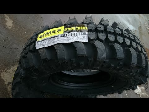 Видео: Шины Simex Extreme Trekker 32x10.5-15. Видеообзор. Измерение высоты и ширины.