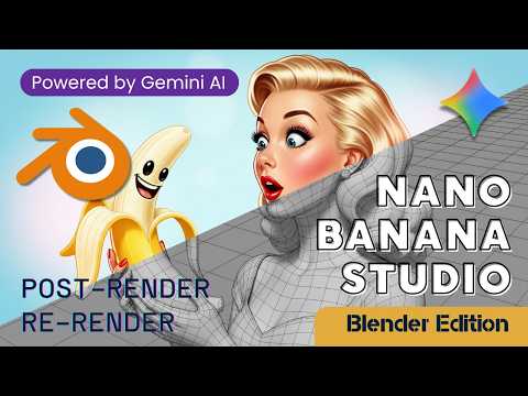 Видео: Твой рендер хорош, но может ЛУЧШЕ! Nano Banana Studio для Blender — показываю трюки