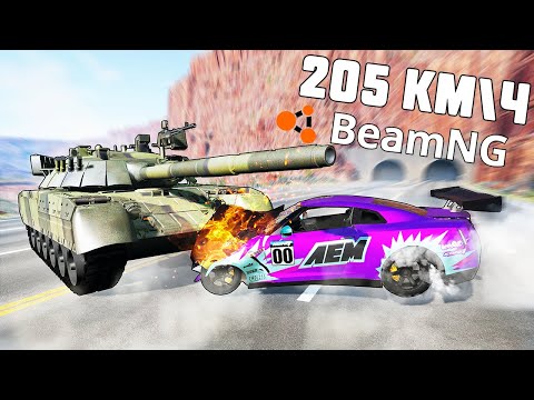 Видео: ЕМУ ВЫПАЛ ТАНК!!! - РАНДОМНЫЕ ПОГОНИ В  BEAM NG MP Мультиплеер