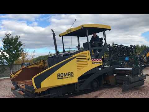 Видео: Гусеничный асфальтоукладчик Bomag BF600 с системой нивелирования MOBA