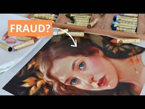 Видео: Почему я калькирую || видео процесса рисования масляной пастелью ♡