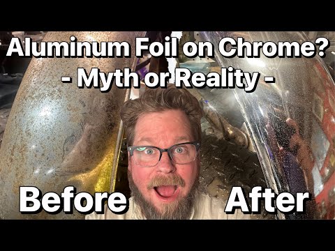 Видео: Может ли алюминиевая фольга действительно отполировать ржавый хром?