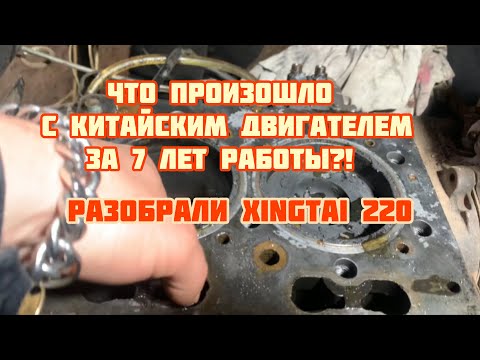 Видео: Что с ним произошло за 7 лет работы? Вскрыли двигатель минитрактора Xingtai 220 (Часть 2)