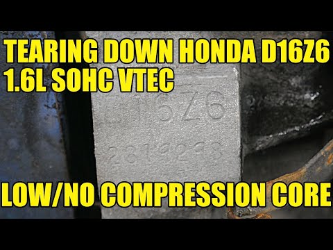 Видео: Разборка неисправного двигателя Honda Civic D16Z6! OBD1 1.6L SOHC VTEC. Почему нет компрессии?