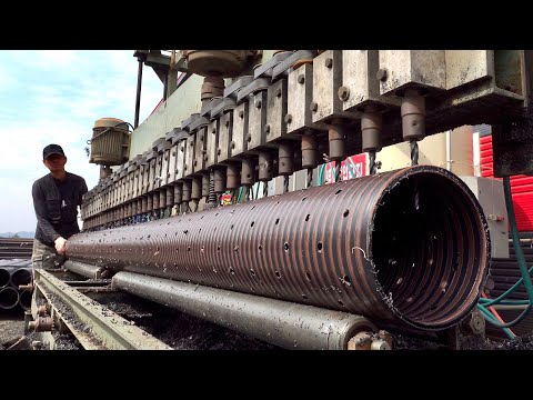 Видео: Процесс производства больших пластиковых труб. завод по производству сантехнических труб из PE