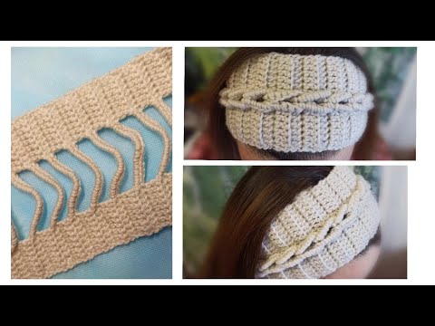 Видео: ПОВЯЗКА НА ГОЛОВУ КРЮЧКОМ С КОСАМИ! ПОДРОБНЫЙ МАСТЕР КЛАСС/crochet headband/gehäkeltes Stirnband