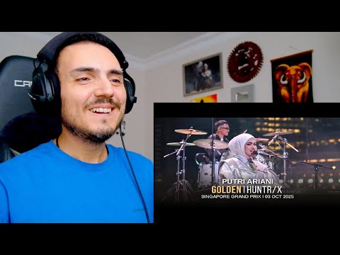 Видео: Putri Ariani - Golden | HUNTR/X (живое выступление на Гран-при Формулы-1 в Сингапуре 2025 года) Р...