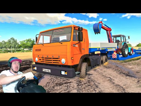 Видео: НАЧАЛЬНИК ОРЕТ - КАМАЗ ЗАСТРЯЛ НА СТРОИТЕЛЬНОЙ ПЛОЩАДКЕ в Farming Simulator 19