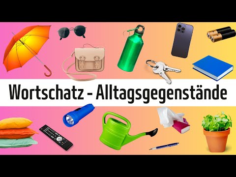 Видео: Изучение немецкого языка - Словарный запас: Повседневные предметы