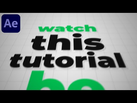Видео: Анимация анимации в After Effects — Учебник по After Effects: Кинетическая типографика №3