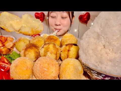 Видео: ASMR Сырные крокеты【русские субтитры】【Mukbang/ Eating Sounds】