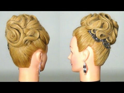 Видео: Вечерняя, свадебная прическа. Wedding prom hairstyles for long hair.