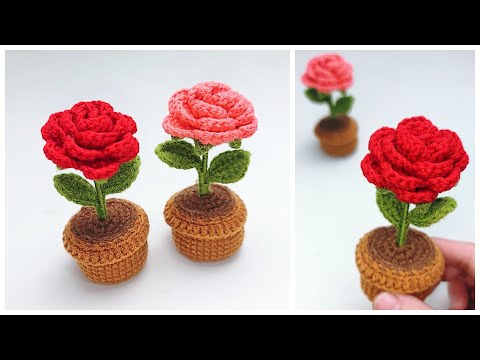 Видео: Как связать мини-розу в горшке для начинающих – пошаговое руководство!