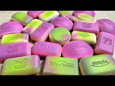 Видео: Painted dry soap ASMR * Relaxing soap cutting * Резка крашенного мыла АСМР