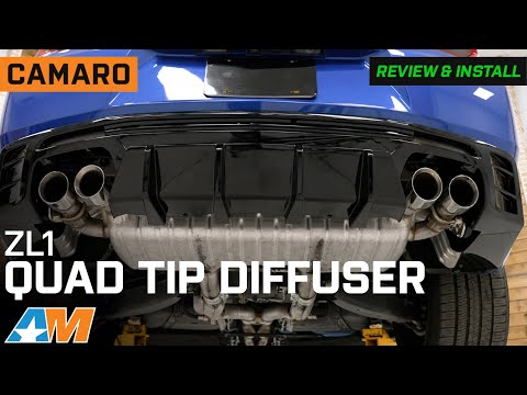 Видео: Обзор и установка заднего диффузора Quad Tip для Camaro ZL1 Performance Track Style 2016–2024 годов