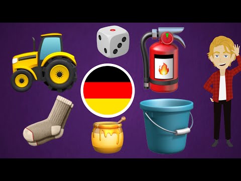 Видео: Учи немецкий язык | 100 немецких слов с картинками и эмодзи | лексика A1, A2 с переводом в субтитрах