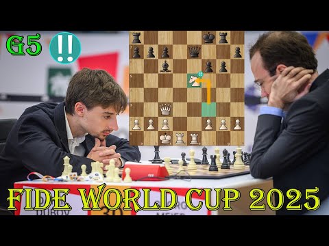 Видео: 3 ГЕНИАЛЬНО!! Даниил Дубов (2684) против Георга Мейера (2596) || Тай-брейк ЧМ-2025 – G5