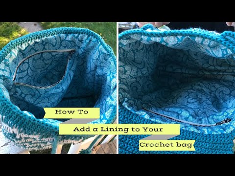 Видео: Как сделать подкладку для вязаной крючком сумки
