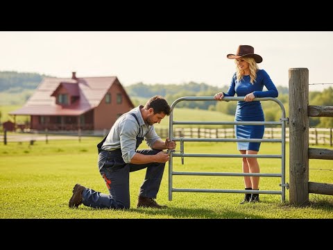 Видео: Одинокий отец чинит ворота соседки — не зная, что она миллиардерша