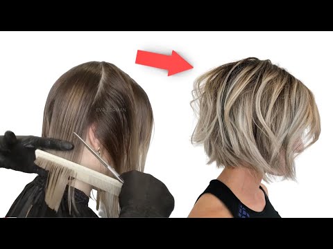 Видео: Стрижка Боб Каре 2023 Пошагово дома / Стрижка Каре на удлинение / Уроки стрижек Евы Лорман