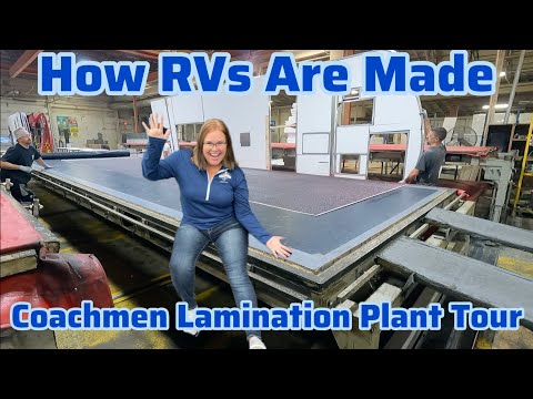 Видео: За стенами вашего автодома | Экскурсия по заводу ламинирования Coachmen
