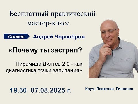 Видео: БЕСПЛАТНЫЙ мастер-класс "Почему ты застрял? Пирамида Дилтса 2.0 - как диагностика точки залипания"