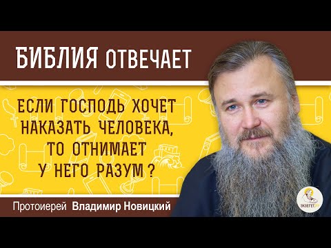 Видео: Если Господь хочет наказать человека, то отнимает у него разум?  Протоиерей Владимир Новицкий