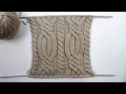 Видео: Оригинальная коса из полос. Вязание спицами😍😍😍