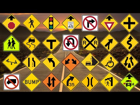 Видео: 50 лучших дорожных знаков США, которые вы ОБЯЗАНЫ знать, чтобы сдать экзамен по вождению (часть 1)