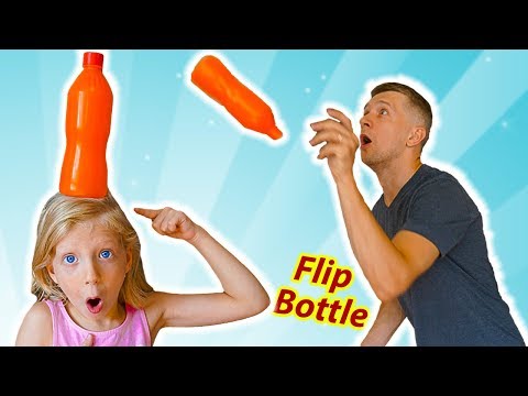 Видео: Милана РЕШИЛА ПОИГРАТЬ в БУТЫЛКА ВОДЫ ЧЕЛЛЕНДЖ или NEW Flip Bottle Challenge для детей