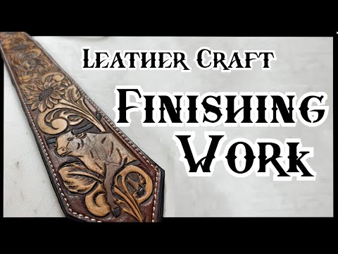 Видео: Галстук из натуральной кожи на заказ — завершающая работа в изделиях из кожи