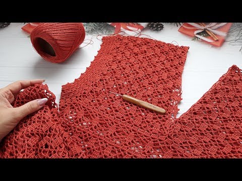 Видео: Платье крючком "Жаркое лето". Часть 5.