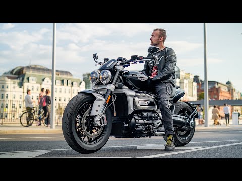 Видео: Triumph Rocket 3 R - круизер с САМЫМ БОЛЬШИМ мотором и альтернатива Ducati Diavel #ТУРБОобзор