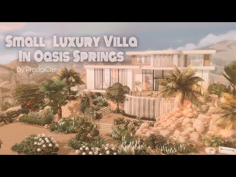Видео: Вилла для двоих в Оазис Спрингс | Строительство The Sims 4 | Первое видео с озвучкой | No CC
