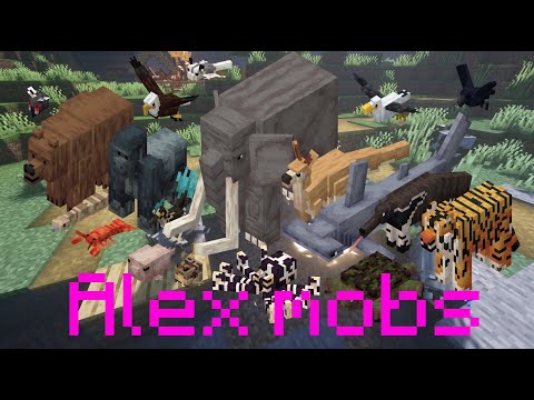 Видео: Обзор мода Alex's Mobs//1.20.1//forge// лучший мод на животных
