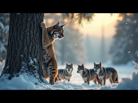 Видео: Рысь была замечена в Стае Волков. То, что обнаружил Охотник, Поразило Всех Ученых!