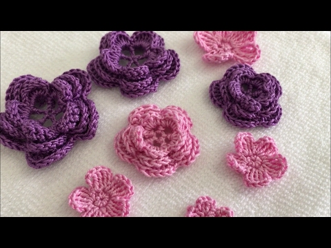 Видео: ЦВЕТОК В 3 ЯРУСА КРЮЧКОМ для скрапа