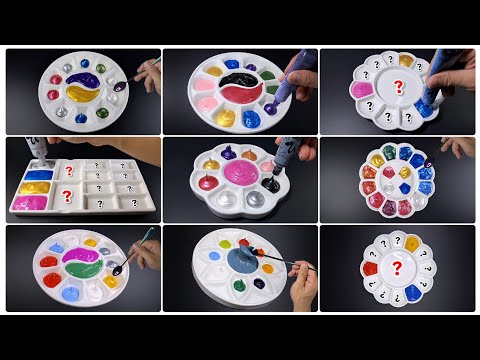 Видео: 1 ЧАС СМЕШИВАНИЯ ЦВЕТОВ С МЕТАЛЛИЧЕСКИМИ АКРИЛОВЫМИ КРАСКАМИ | ART TENKA