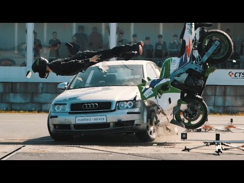 Видео: мото краш тесты последствия