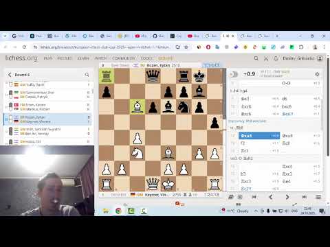 Видео: Європейська шахова Ліга Чемпіонів 2025. Огляд 6 туру. European Chess Club Cup 2025