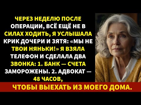 Видео: “Мы не твои сиделки!” — кричали они… а я ещё лежала без сил.