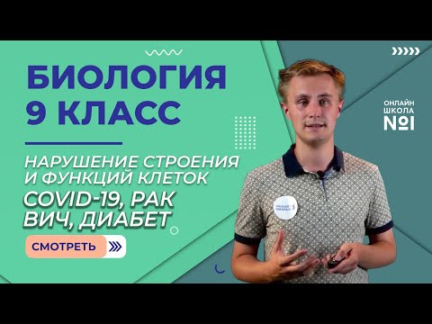 Видео: Нарушение строения и функций клеток. Видеоурок 5. Биология 9 класс
