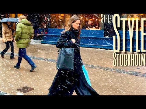 Видео: Сказочный Снегопад в Стокгольме ❄️| Что Носят Люди | Тенденции Зимней Уличной Моды 2025