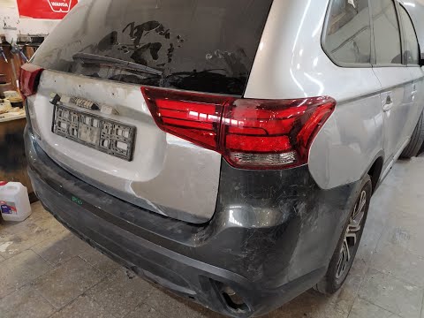 Видео: Mitsubishi Outlander сильный залом багажника.