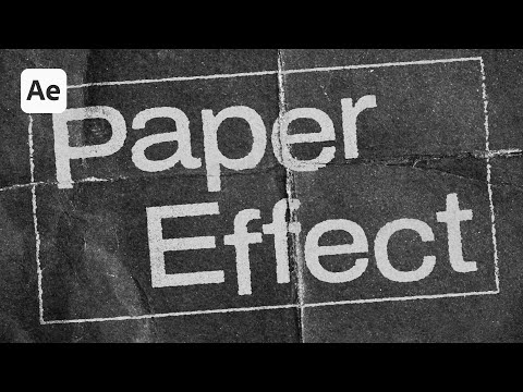 Видео: Учебник по эффекту бумаги | Анимация текста в After Effects
