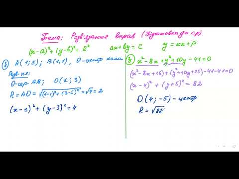 Видео: Рівняння кола, прямої. Підготовка до с.р. Геометрія. 9 кл. (25.01.24)